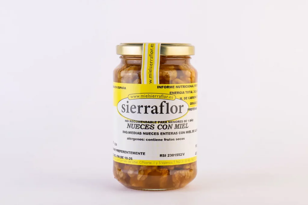 Nueces con miel de romero Miel Sierra Flor