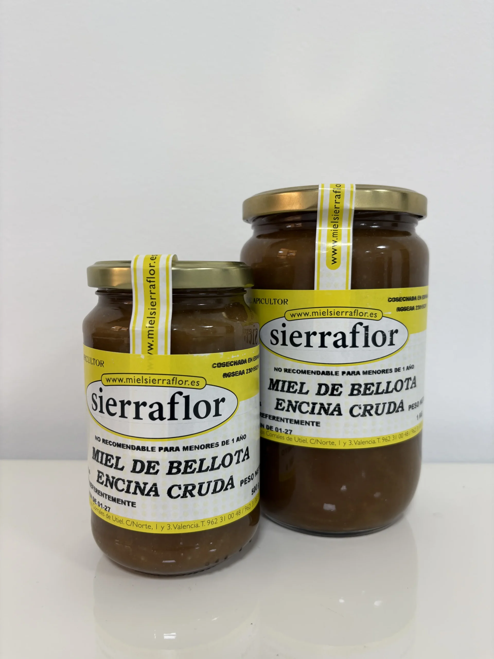 Miel de bellota encina cruda