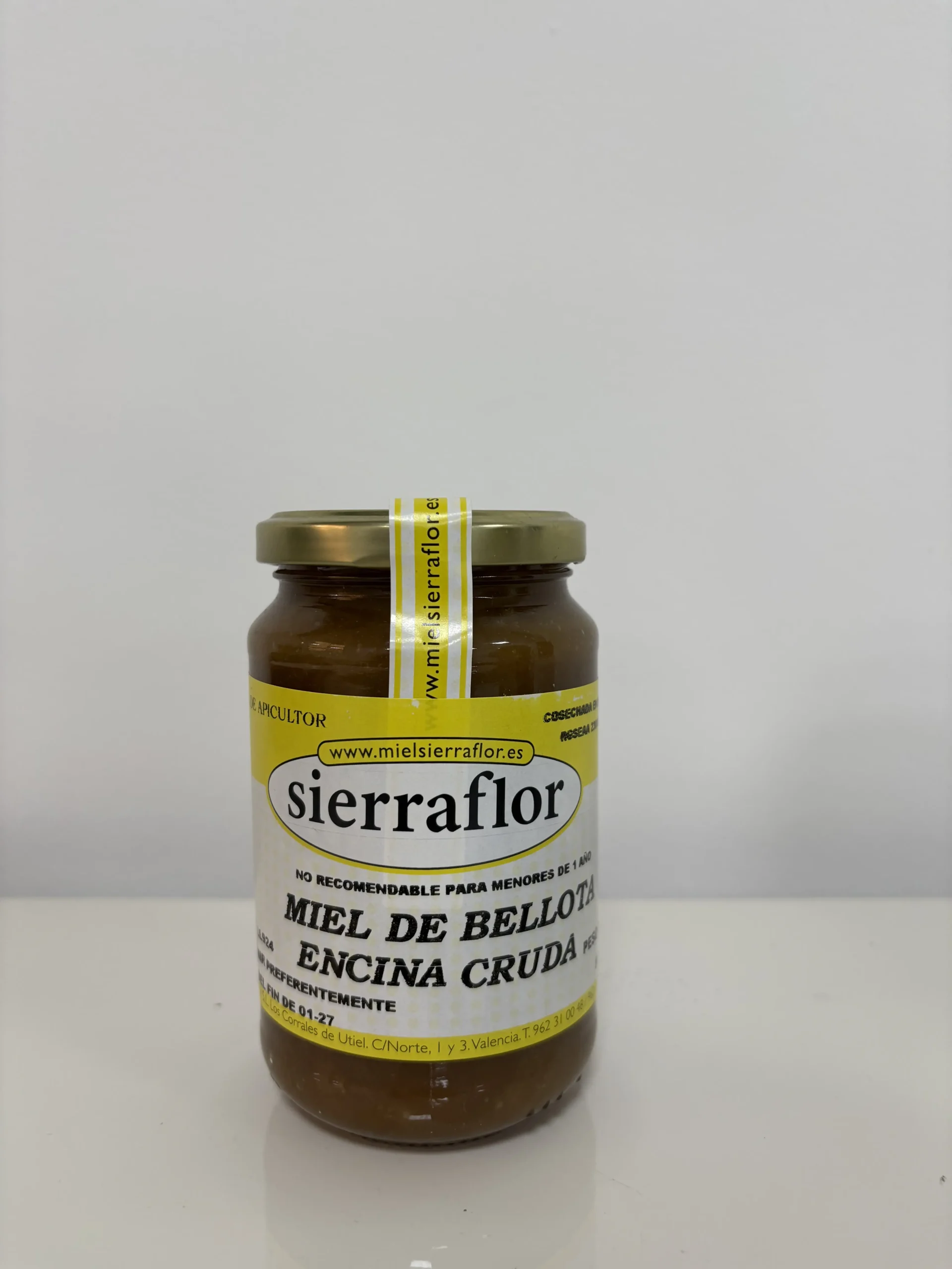 Miel de bellota encina cruda