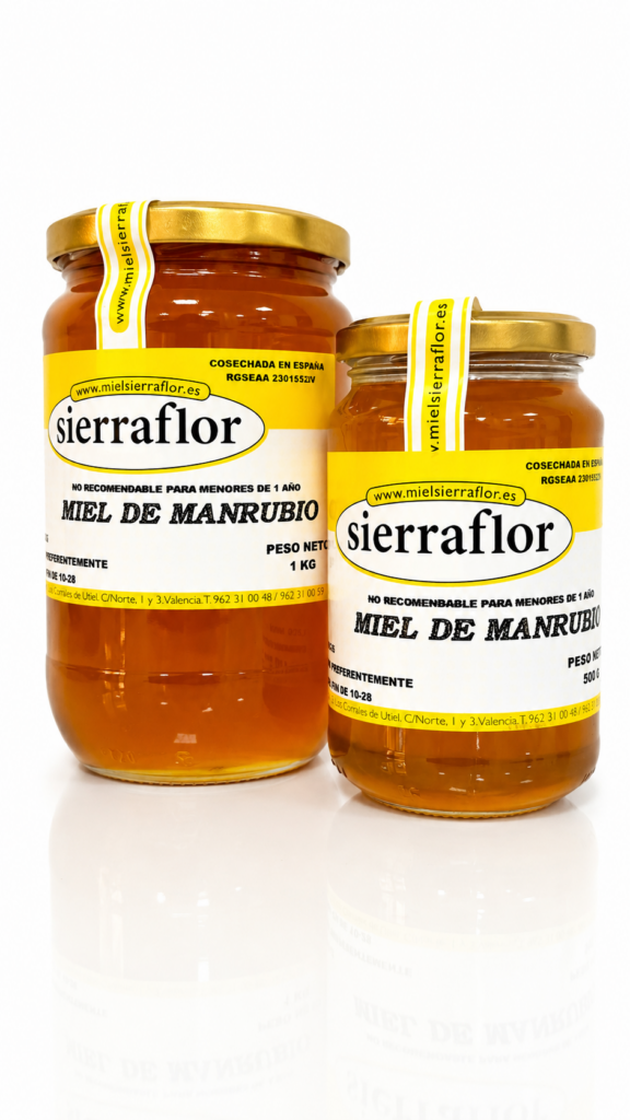 Miel de retama natural de Miel Sierra Flor en tarro de cristal