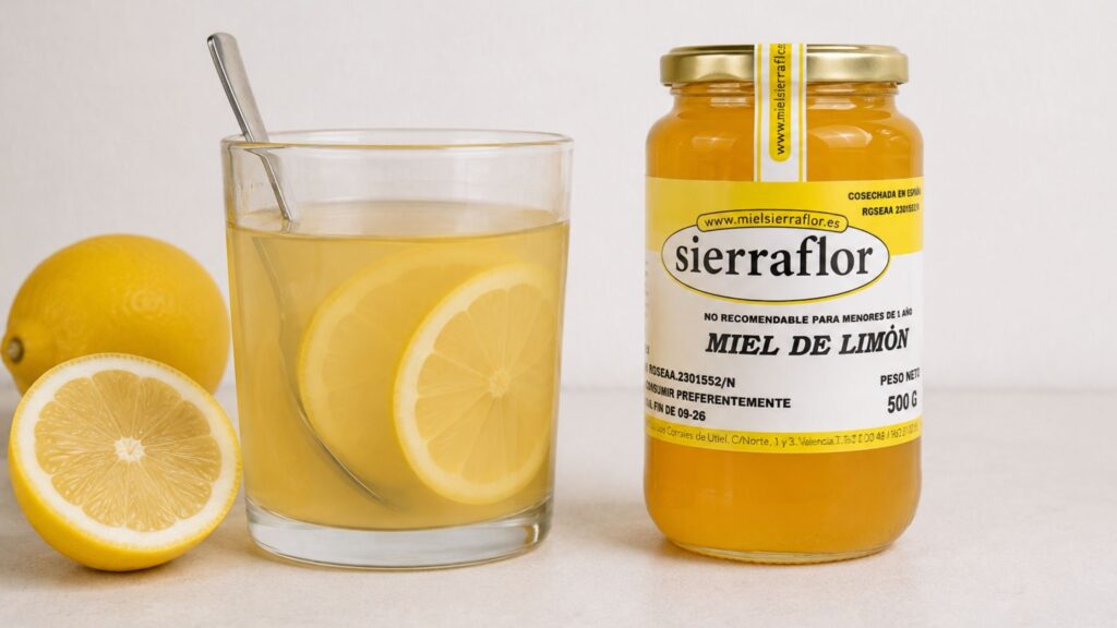 Miel de limon para el dolor de garganta